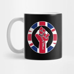 Black Lives Matter Fist Circled Flag United Kingdom Mug